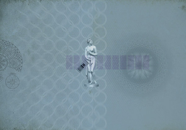 Carte da parati modello venere azzurro antico