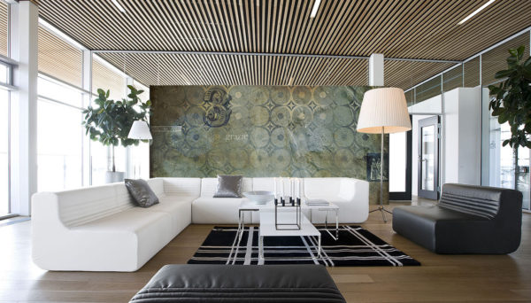 Ambienti Pattern ocra blu