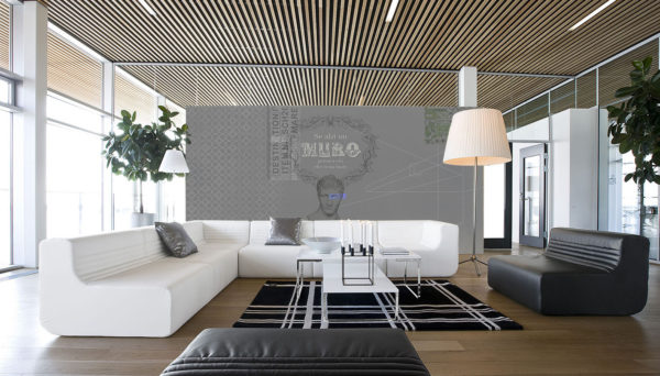 Ambienti Se alzi un muro grigio chiaro