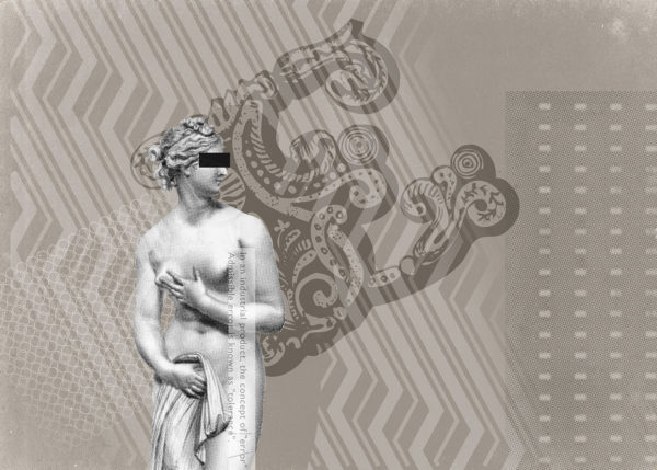 Carte da parati modello E.V.A.  Grigio caldo