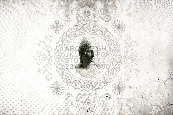 Carte-da-parati-modello-Alphabet-bianco