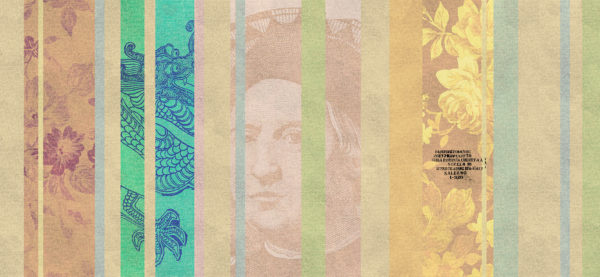 Carte da parati modello Colombo multicolor beige