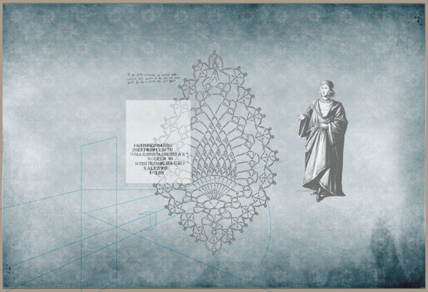 Carte da parati modello Decor azzurrato