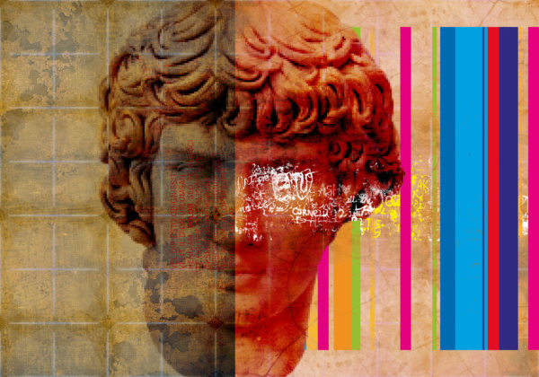 Carte da parati modello CHead mix rosso