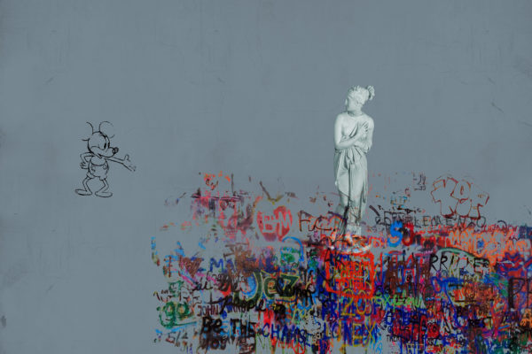 Carte da parati modello Modernity blu avio