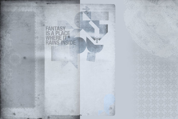 Carte da parati modello Fantasy grigio