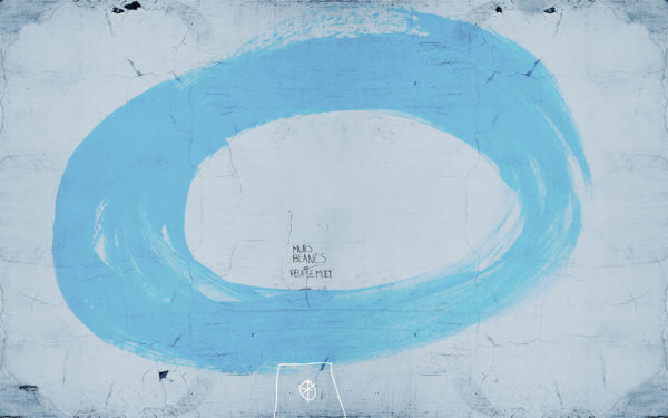 Carte da parati modello Murs Blancs azzurro