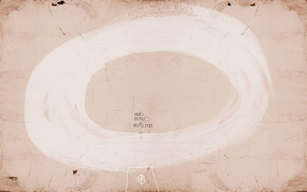 Carte da parati modello Murs Blancs rosa antico