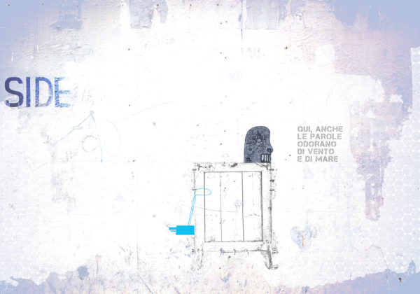 Carte da parati modello Side azzurrato